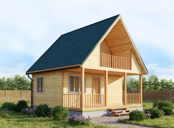 Каркасная баня 6х6 КБ-7