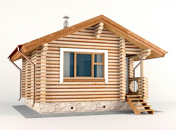 Баня из бревна 7.5х4.5