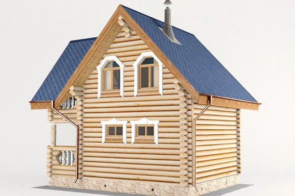 Баня из бревна 7.3х5.4