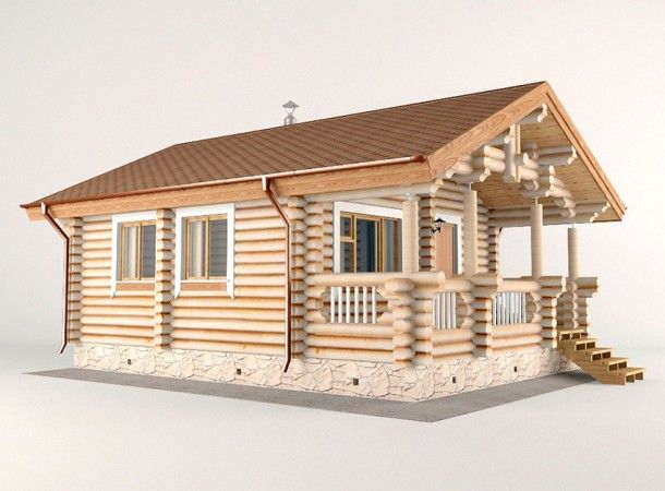 Баня из бревна 6.2х8
