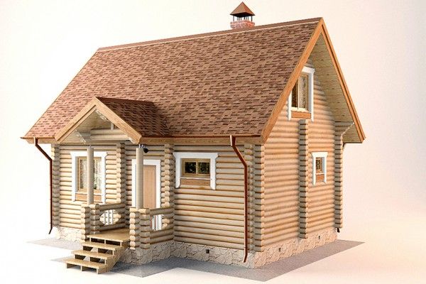 Баня из бревна 8x6.9