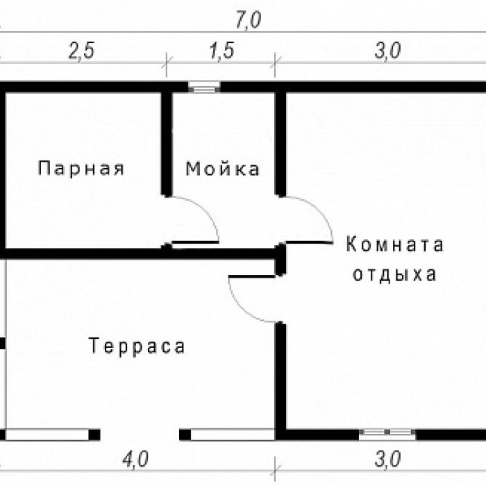 Баня из бруса 5х7 ББ-11