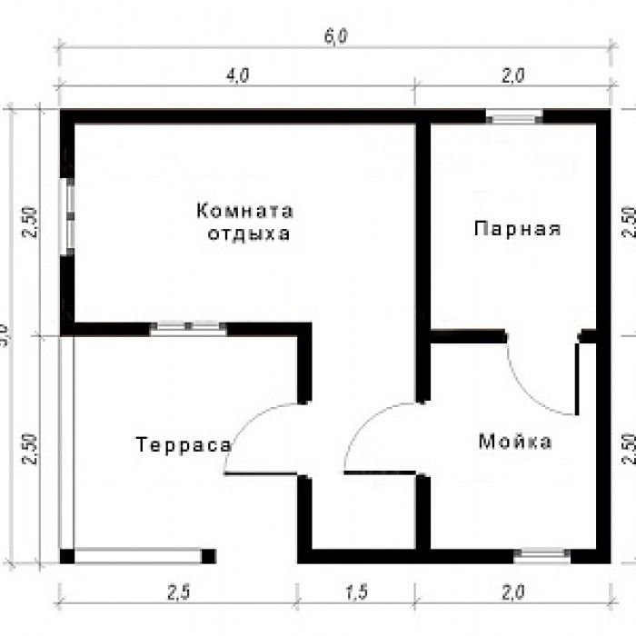 Баня из бруса 5х6 ББ-14