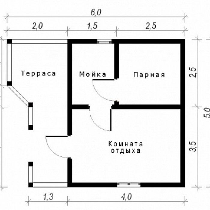 Баня из бруса 5х6 ББ-17