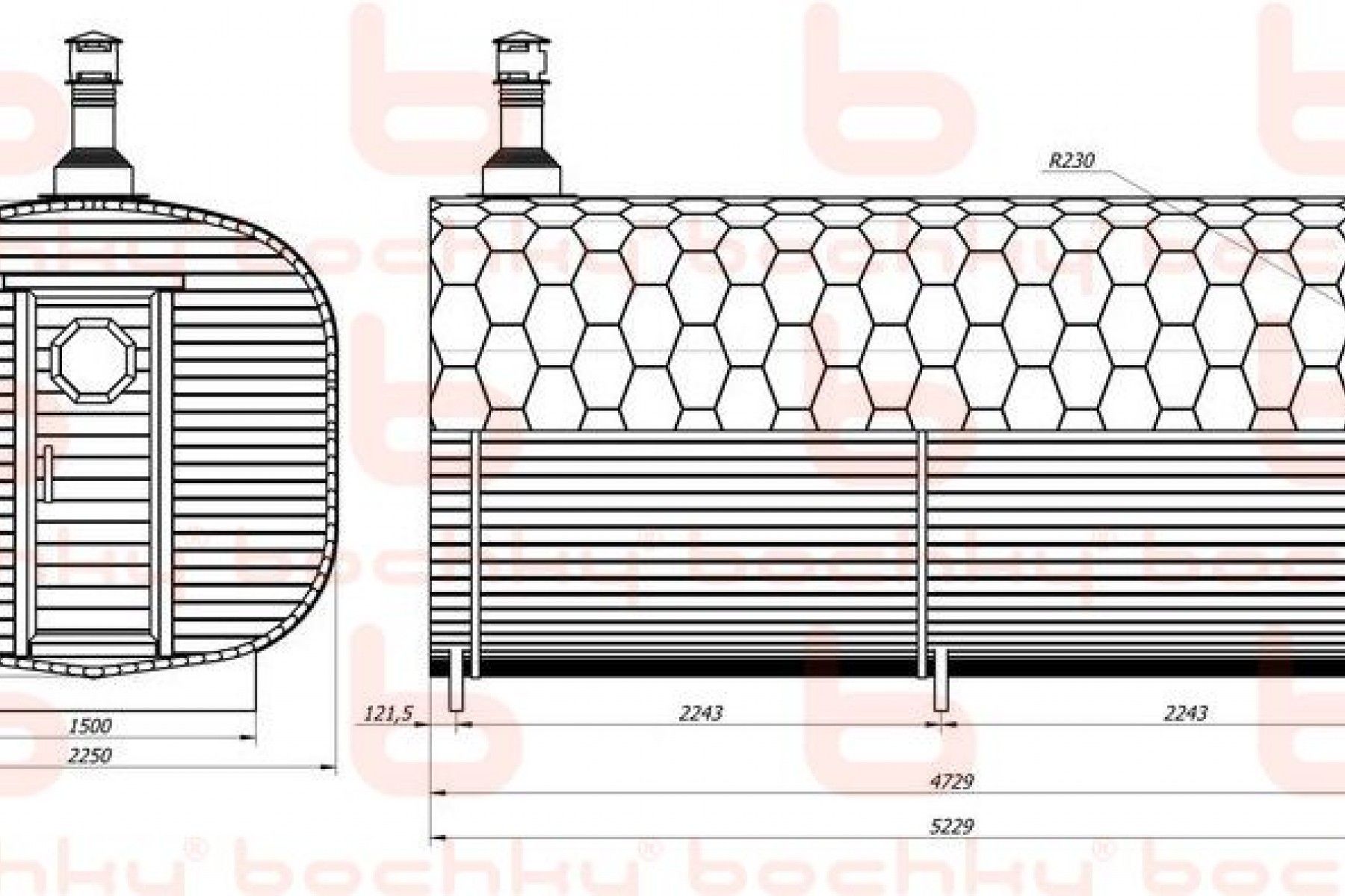 Баня-квадробочка «Мега-2»